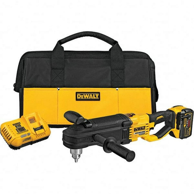 FLEXVOLT 60-Volt MAX Lithium-Ion Cordless Brushless 1/2 in. Stud and Joist Drill with Battery 2.0Ah, Charger & Tool Bag FLEXVOLT 60-Volt MAX Lithium-Ion Cordless Brushless 1/2 in. Stud and Joist Drill with Battery 2.0Ah, Charger & Tool Bag