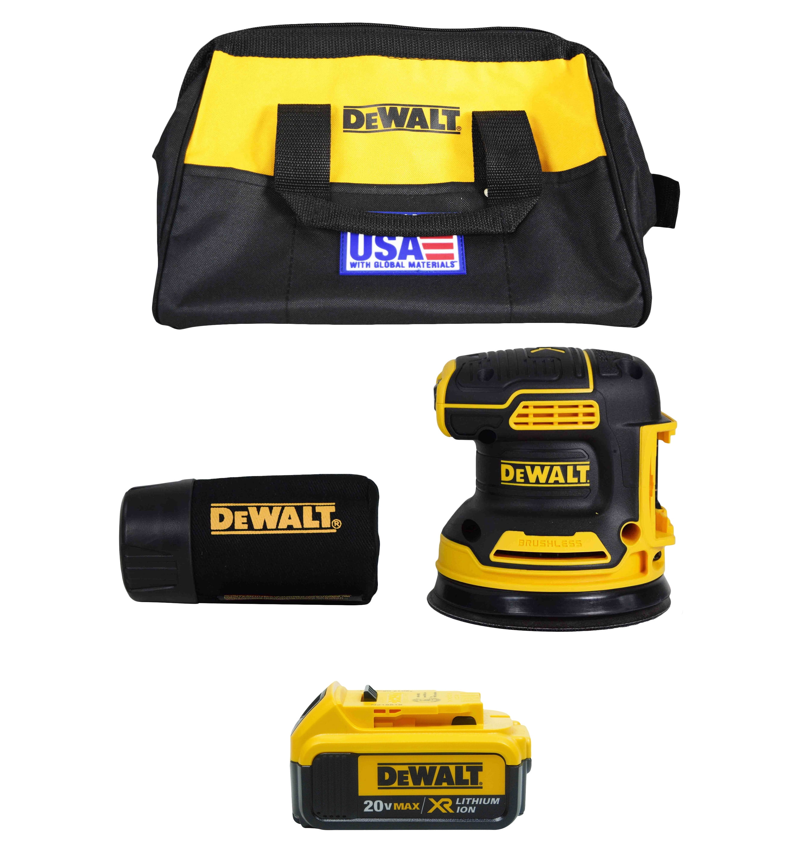 DeWALT Max XR 5" 20V Brushless Random Orbital Sander DCW210B with 4Ah Battery