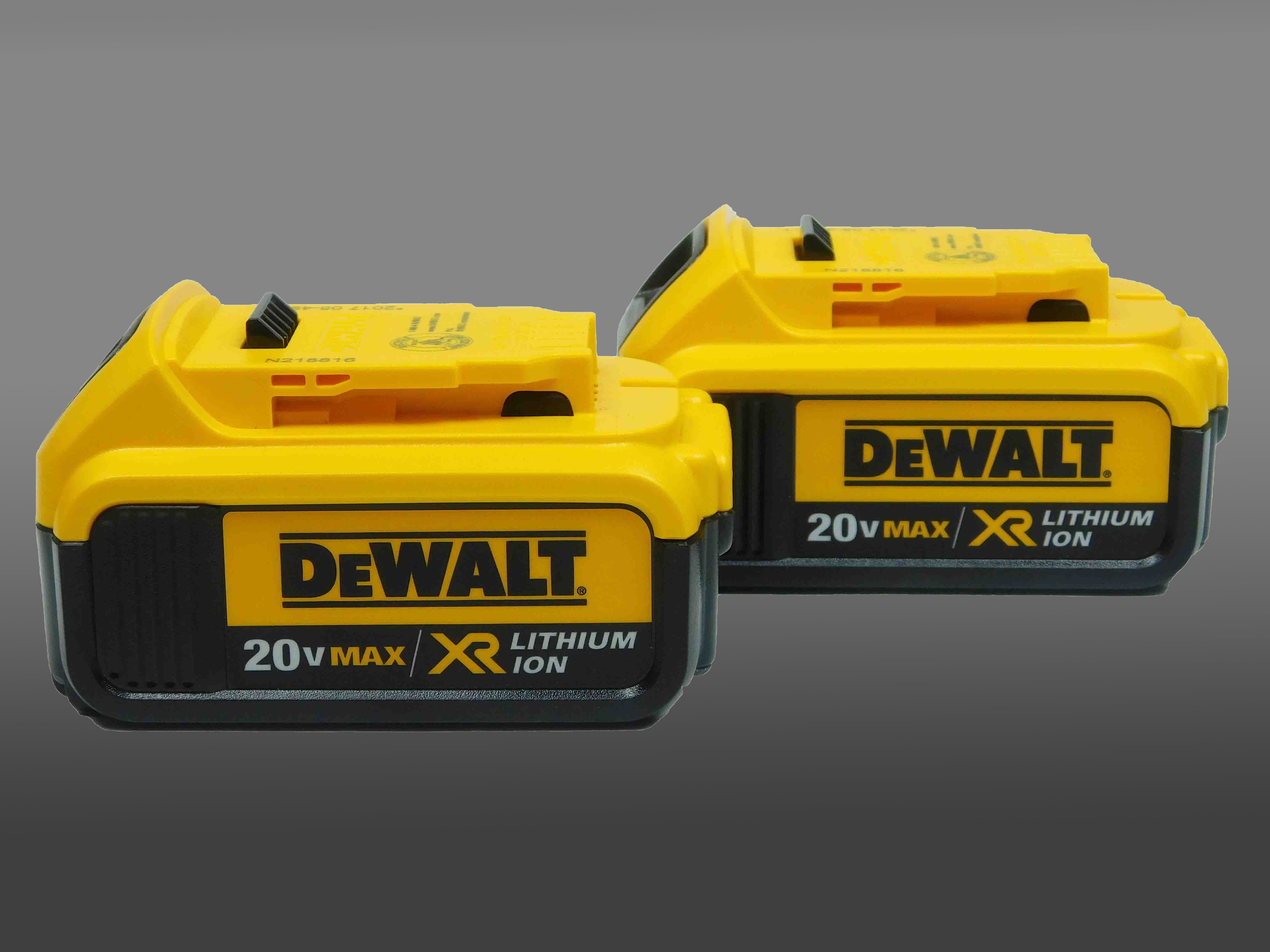 DeWALT Max XR Lithium Ion 20V 4Ah Battery DCB204 Two Pack