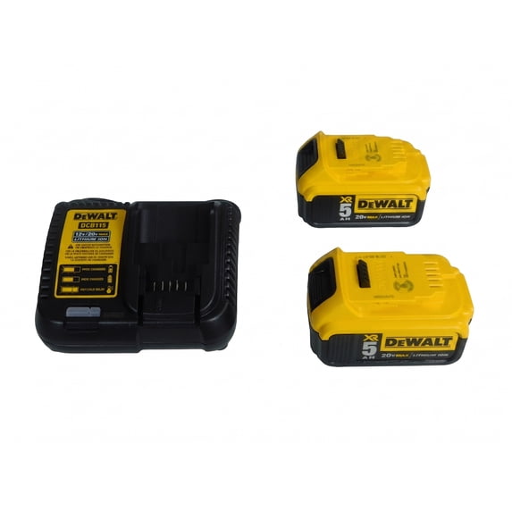 DeWALT Max XR Lithium-Ion 20V 5Ah Battery DCB205 - Two Pack with Charger
