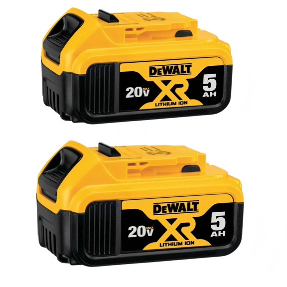 DeWaIt 20V MAX 5 Ah Lithium Ion Battery 2-Pack (DCB205-2)