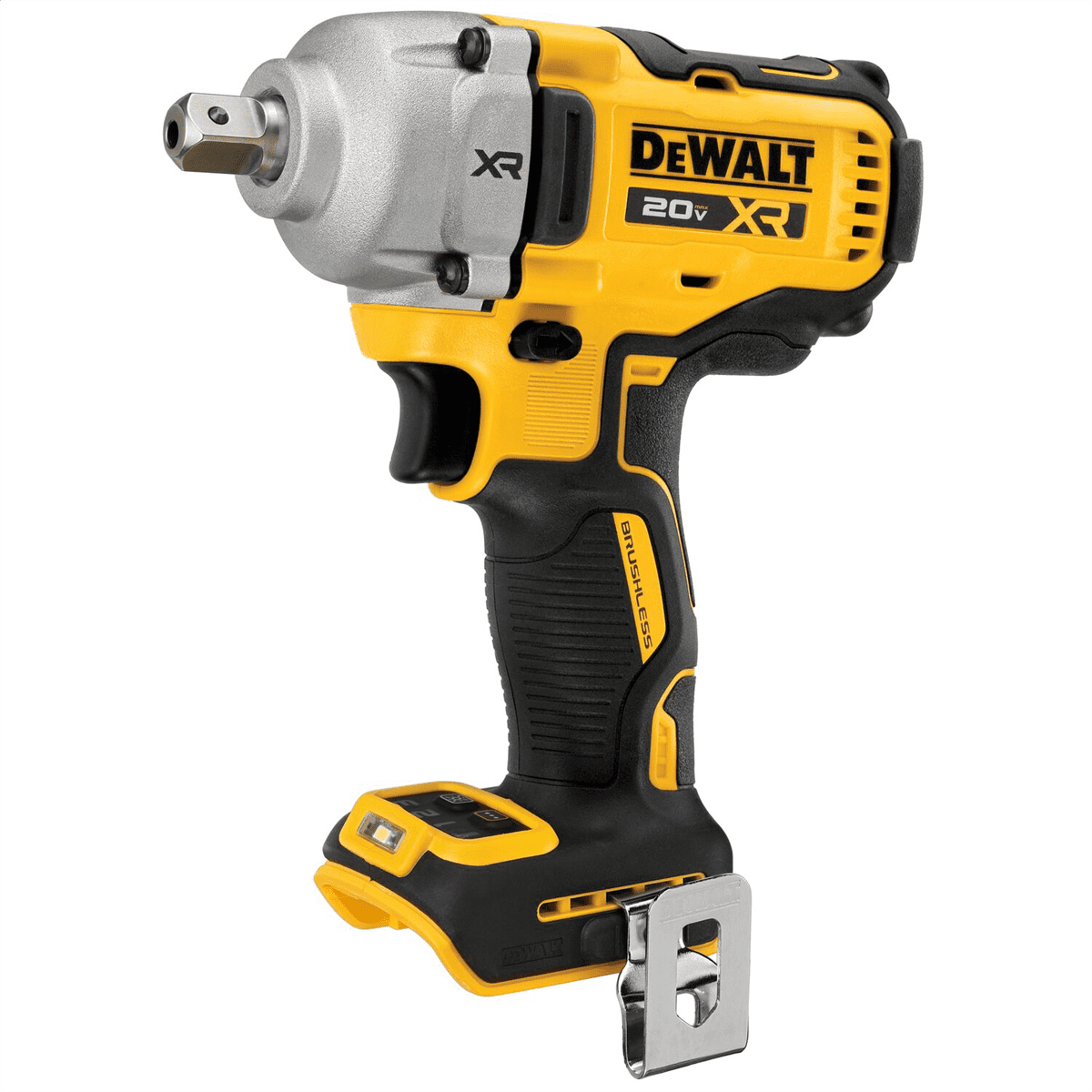 DEWALT 20V MAX XR 1/2 in Mid-Range Impact Wrench with Detent Pin (DCF892B) – 600 ft-lbs Torque, 4-Speed Control, LED Light, Tool Only