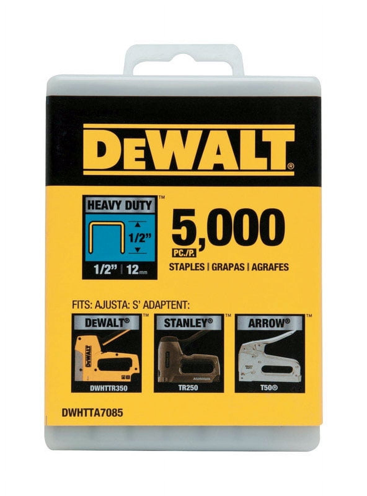 DeWalt 1 2 L Narrow Crown Heavy Duty Staples 5000 pk