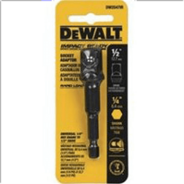 DeWalt 1/4 Hex - 1/2 Square Socket Adapter