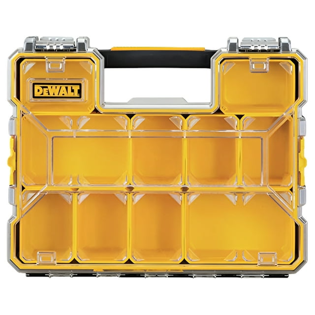 DeWalt 17.5 in. L x 14 in. W x 4.5 in. H Storage Organizer Plastic 10 ...