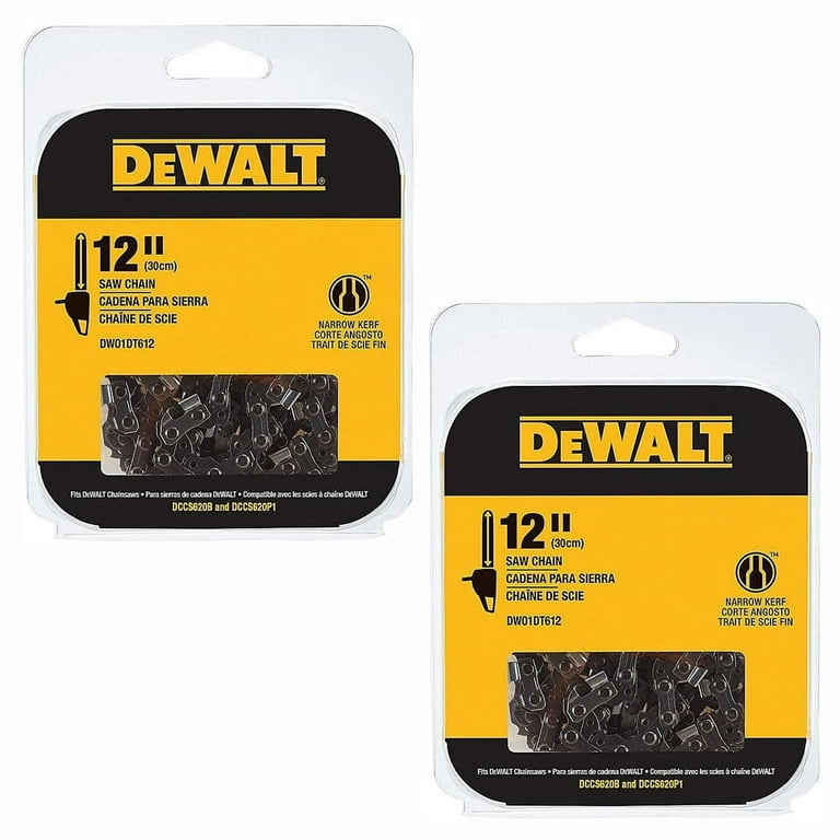DeWalt 2 Pack of Genuine OEM Replacement Cutting Chains DWO1DT612 2PK