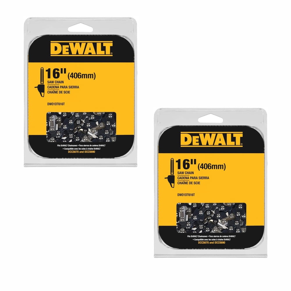 DeWalt 2 Pack of Genuine OEM Replacement Cutting Chains