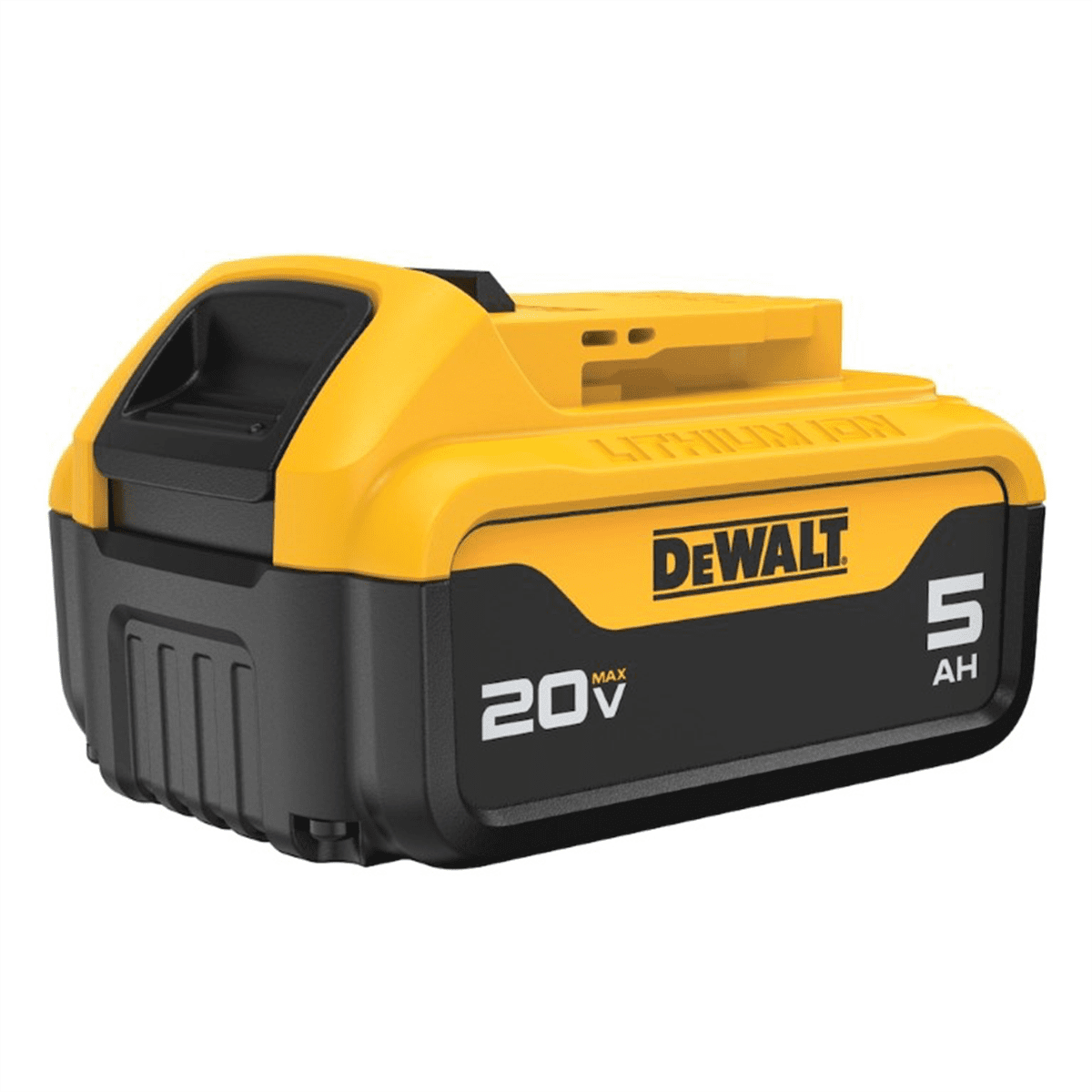 DEWALT 20V MAX 5.0Ah Lithium-Ion Premium Battery Pack (DCB205) Long Runtime, 3-LED Fuel Gauge, Lightweight Design*