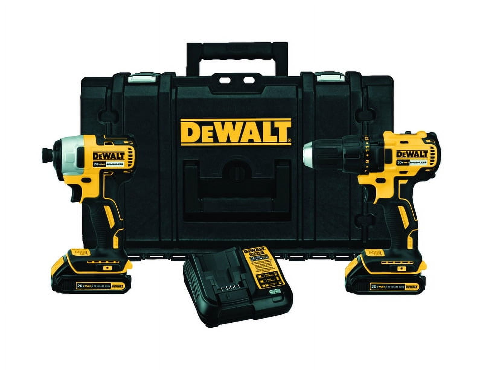 DEWALT 20V MAX Compact Brushless Drill/Driver And Impact Kit with 2  Batteries, Charger and Soft Bag in the Power Tool Combo Kits department at