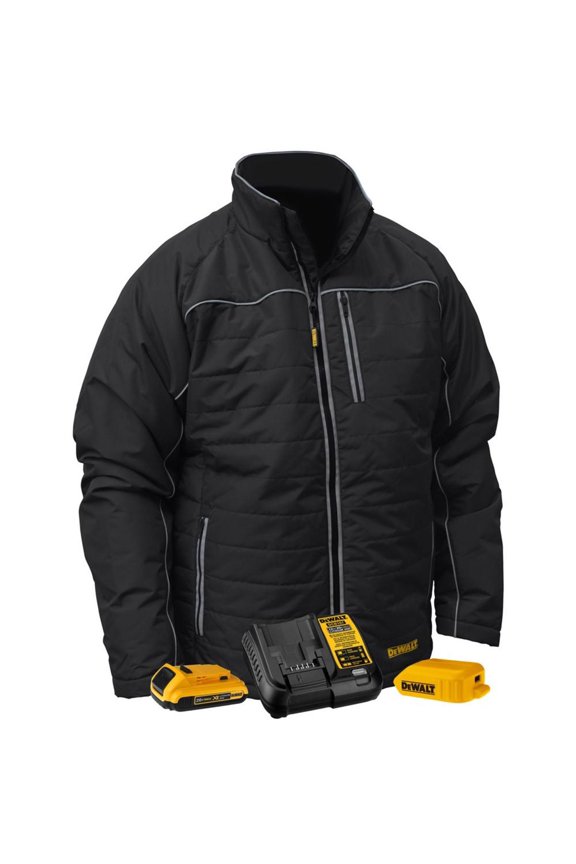 20V MAX XR Lithium Ion Quilted Heated Work Jacket with Battery Kit (Size S) L