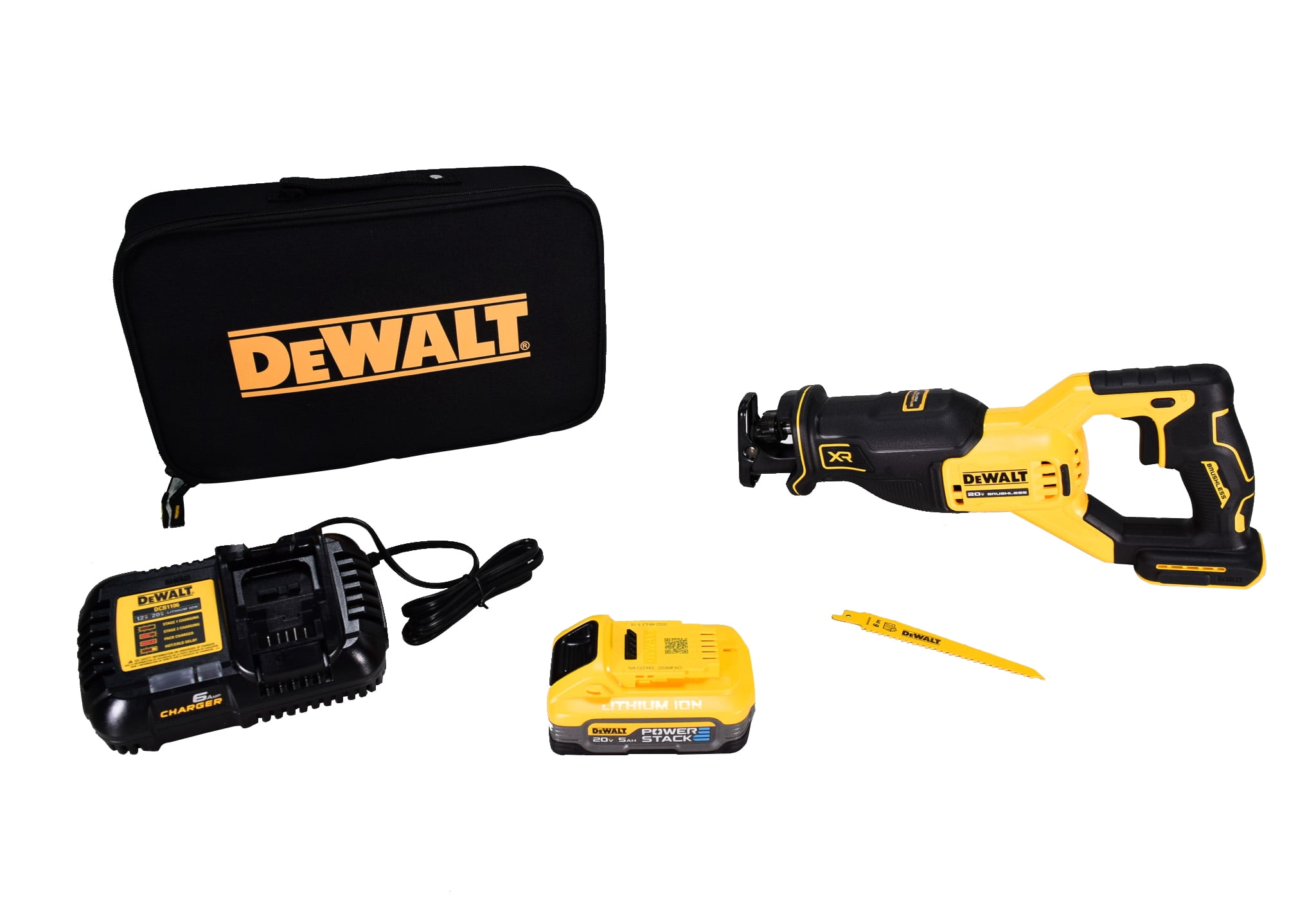 Dewalt 20V MAX XR Brushless Lithium-Ion Cordless Reciprocating Saw Kit with POWERSTACK Battery (5 Ah) - DCS382H1