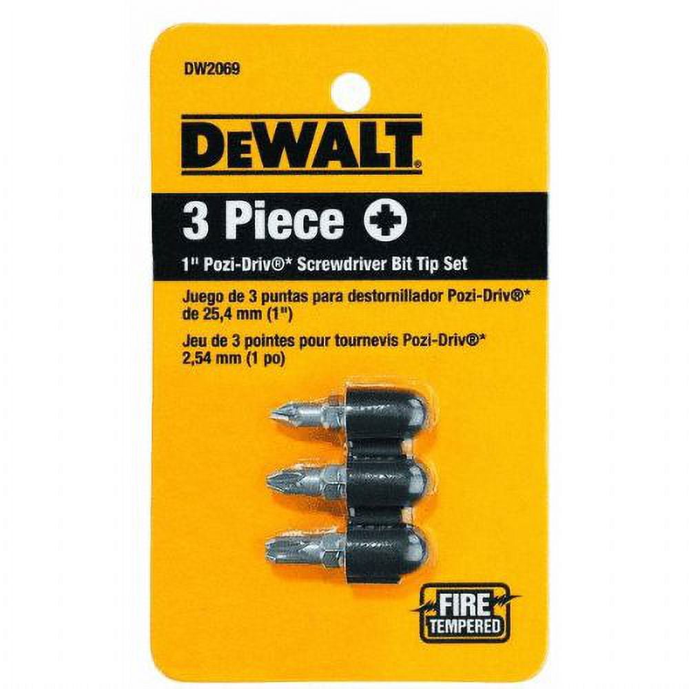 DeWalt 3-Piece Pozi-Drive Insert Screwdriver Bit Set