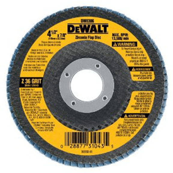 DeWalt 4.5"60gt Zirc T29 Flap Disc