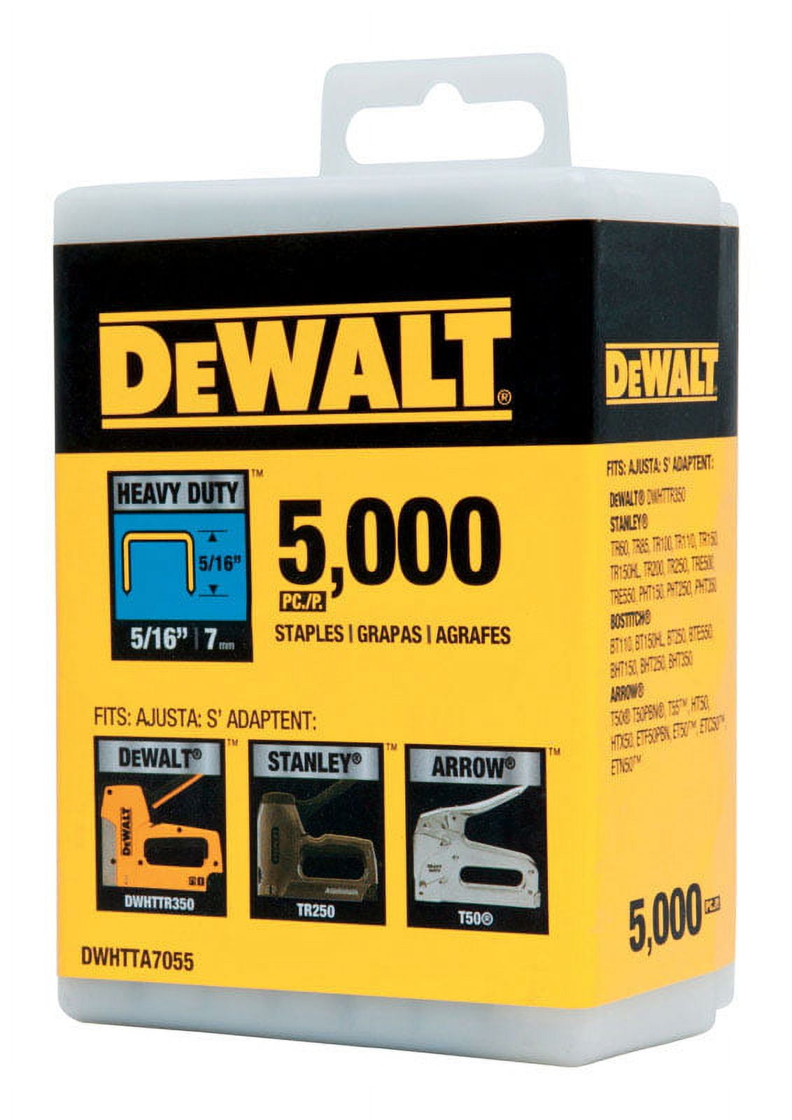 DeWalt 5/16" L Narrow Crown Heavy Duty Staples 5000 pk