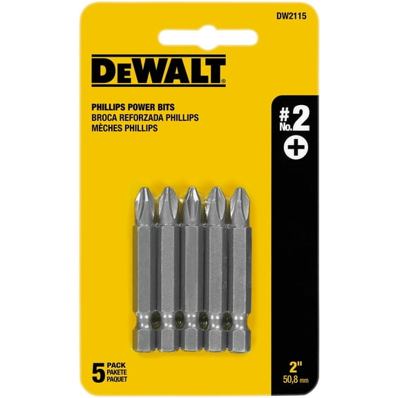 DeWalt 5Pc 2" #2 Phillips Bit