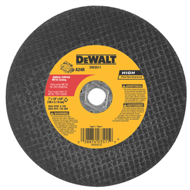 DeWalt 7"x1/8" Metal Abrasive Bld