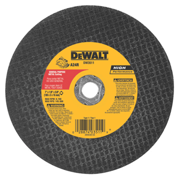 DeWalt 7"x1/8" Metal Abrasive Bld