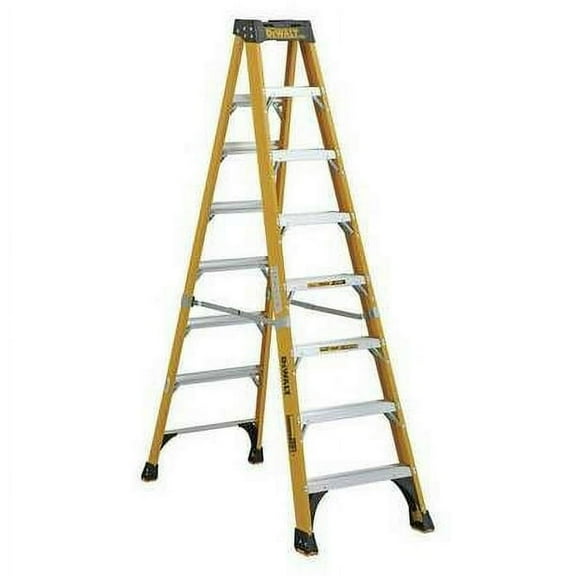 DeWalt 8-Foot Fiberglass Step Ladder, 500-Pound Load Capacity, Type IAA, DXL3810-08