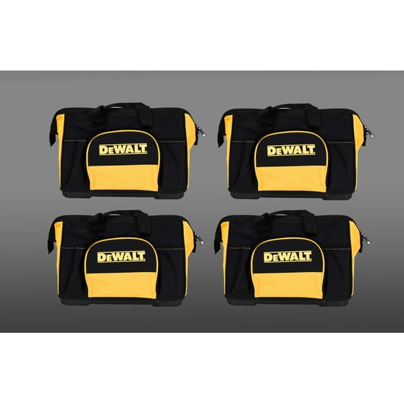 DeWalt BagDewalt16HB Hard Bottom Heavy Duty Tool Bag 16"x12"x10" w/ Pockets 4pk