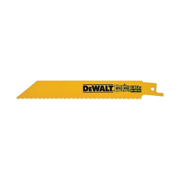 DeWalt Bi-Metal Reciproc. Saw Blade, 6", 10/14 TPI, Wood, 10/PK (115-DW4845-2)