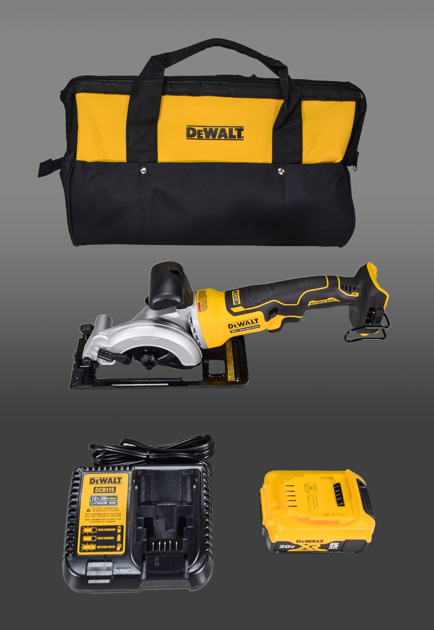 DeWalt Circular Saw Kit, 20V MAX Brushless Compact EA (115-DCS571P1) 