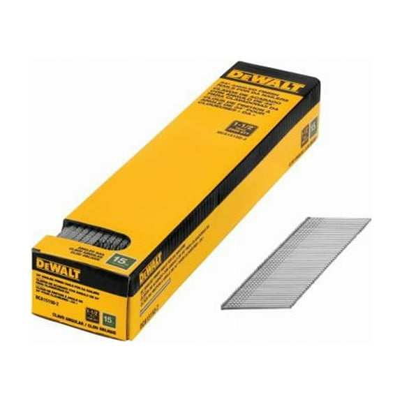 DeWalt DCA15150-2 Collated Angled Finishing Nails, 15 Gauge, 1-1/2 In., 2,500-Pk. - Quantity 1