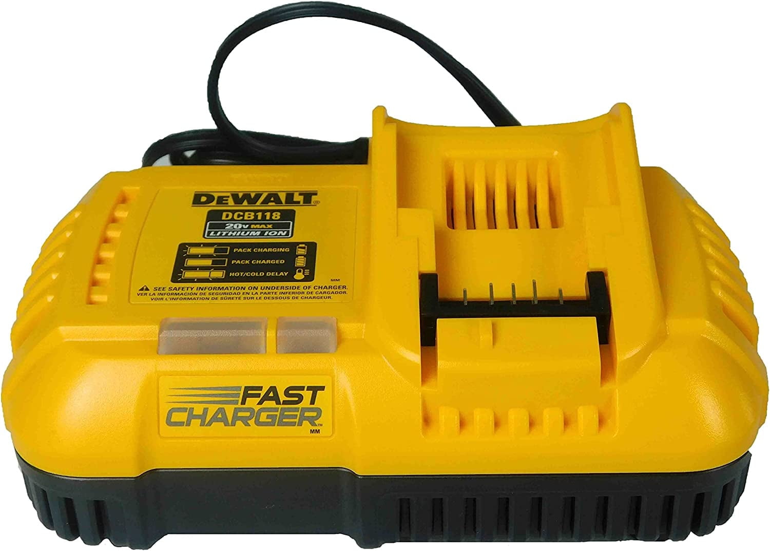DeWalt DCB118 20V Fast Power Tool Charger With a built in fan DeWalt 20V and 60V Batteries