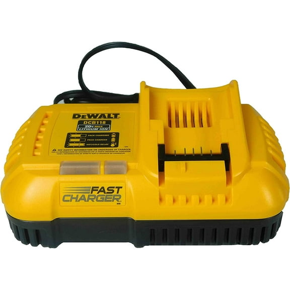 DeWalt DCB118 20V Fast Power Tool Charger With a built in fan DeWalt 20V and 60V Batteries