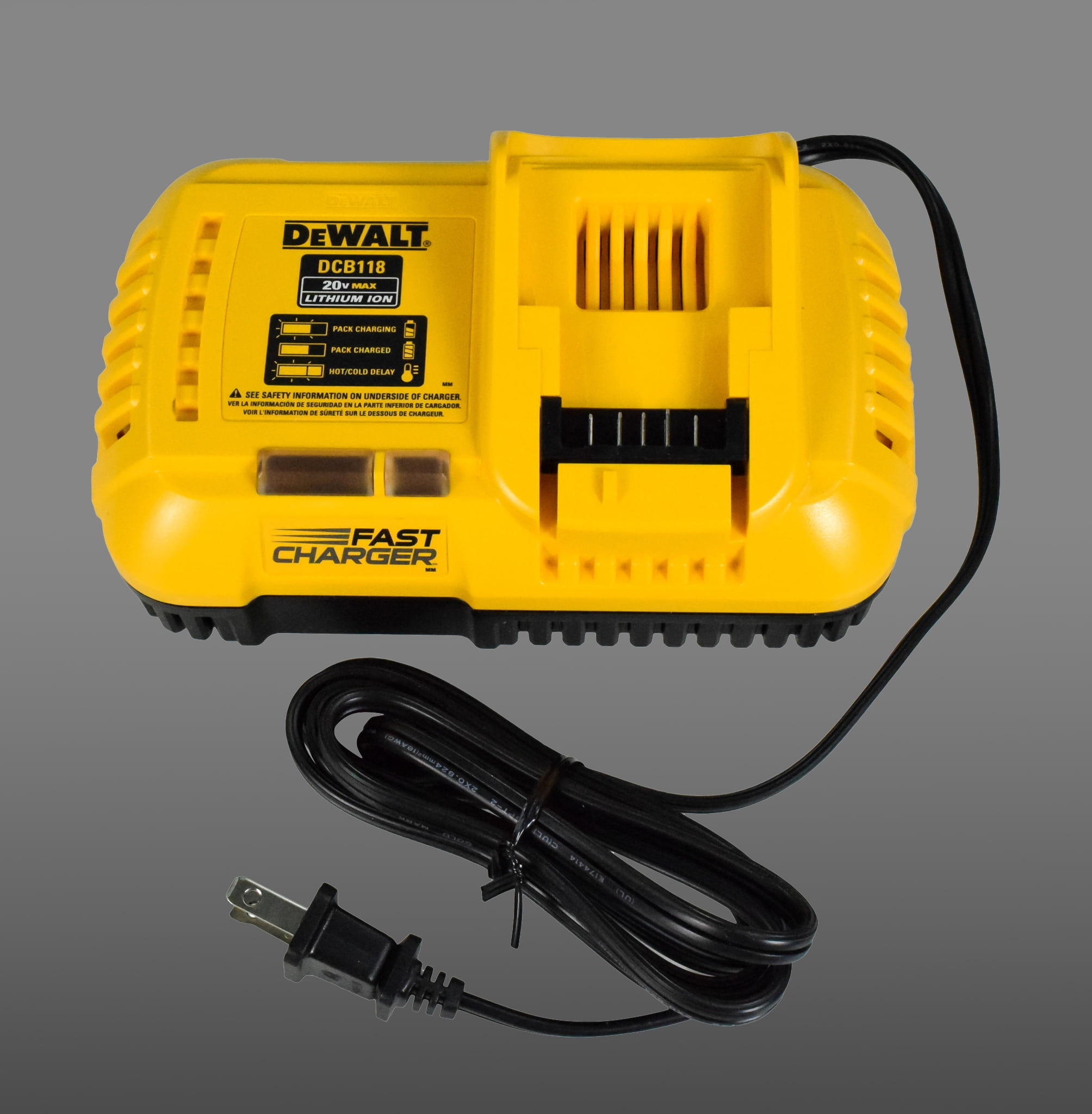 DEWALT 20V MAX Lithium-Ion Fan Cooled Fast Battery Charger DCB118 - The  Home Depot