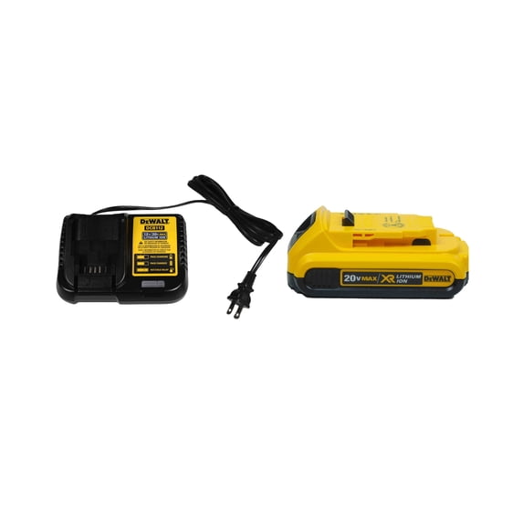 DEWALT 20V MAX Lithium-Ion Starter Kit (DCB203C) – 2.0Ah Battery, Charger, LED Fuel Gauge, Compact Power Solution