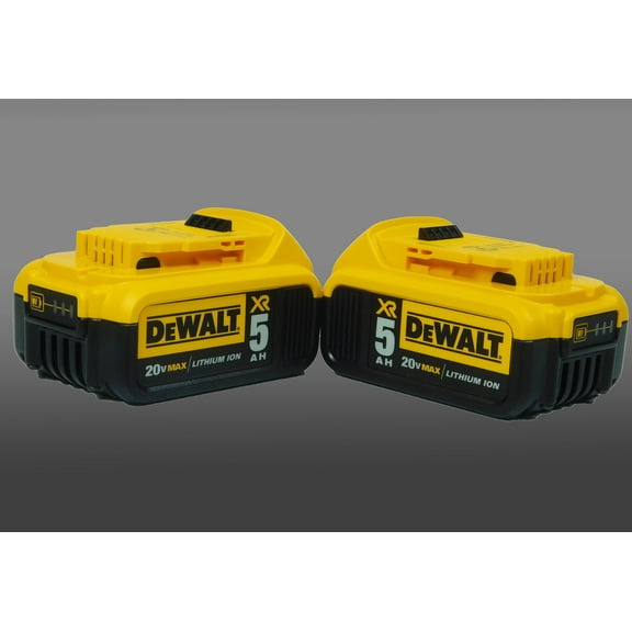 DeWalt DCB205-2 20V MAX Lithium-Ion 5.0 Ah Battery Pack with Gauge (2 Pack)