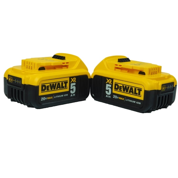 DeWalt DCB205-2 20V MAX Lithium-Ion 5.0 Ah Battery Pack with Gauge (2 Pack)