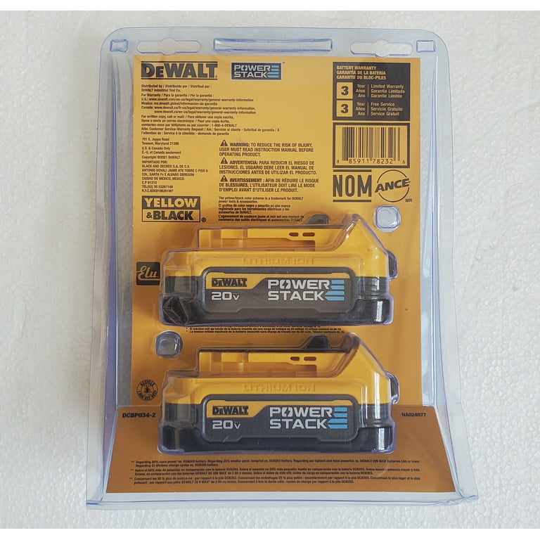 DeWalt DCBP034 20V MAX* 1.7Ah Powerstack Lithium-Ion Compact Battery 2 Pack  