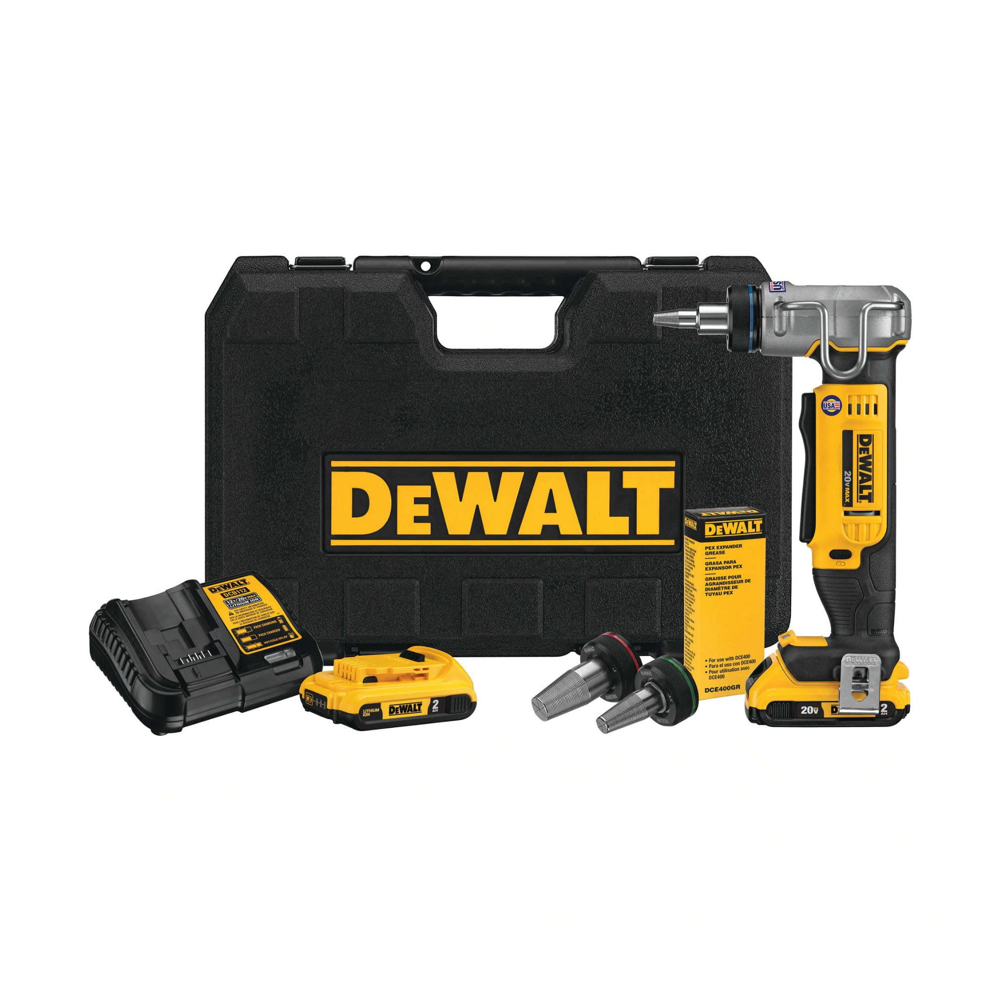 DeWalt DCE400D2 20V MAX 1 Inch Cordless PEX Expander Tool Kit