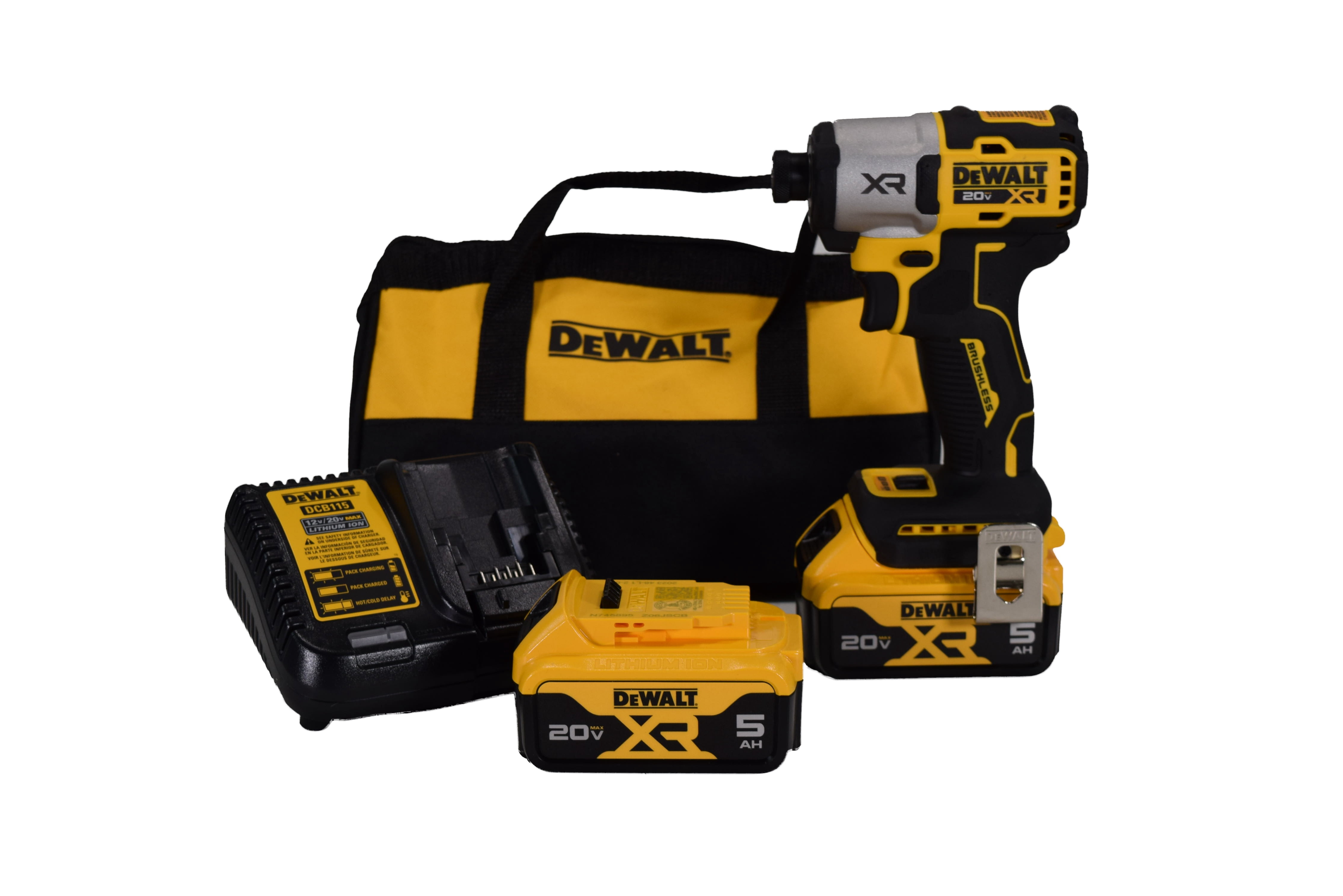 Impact Rdiver DEWALT 20V MAX XR Impact Driver, Cordless, 3-Speed, 2 Batteries and ...