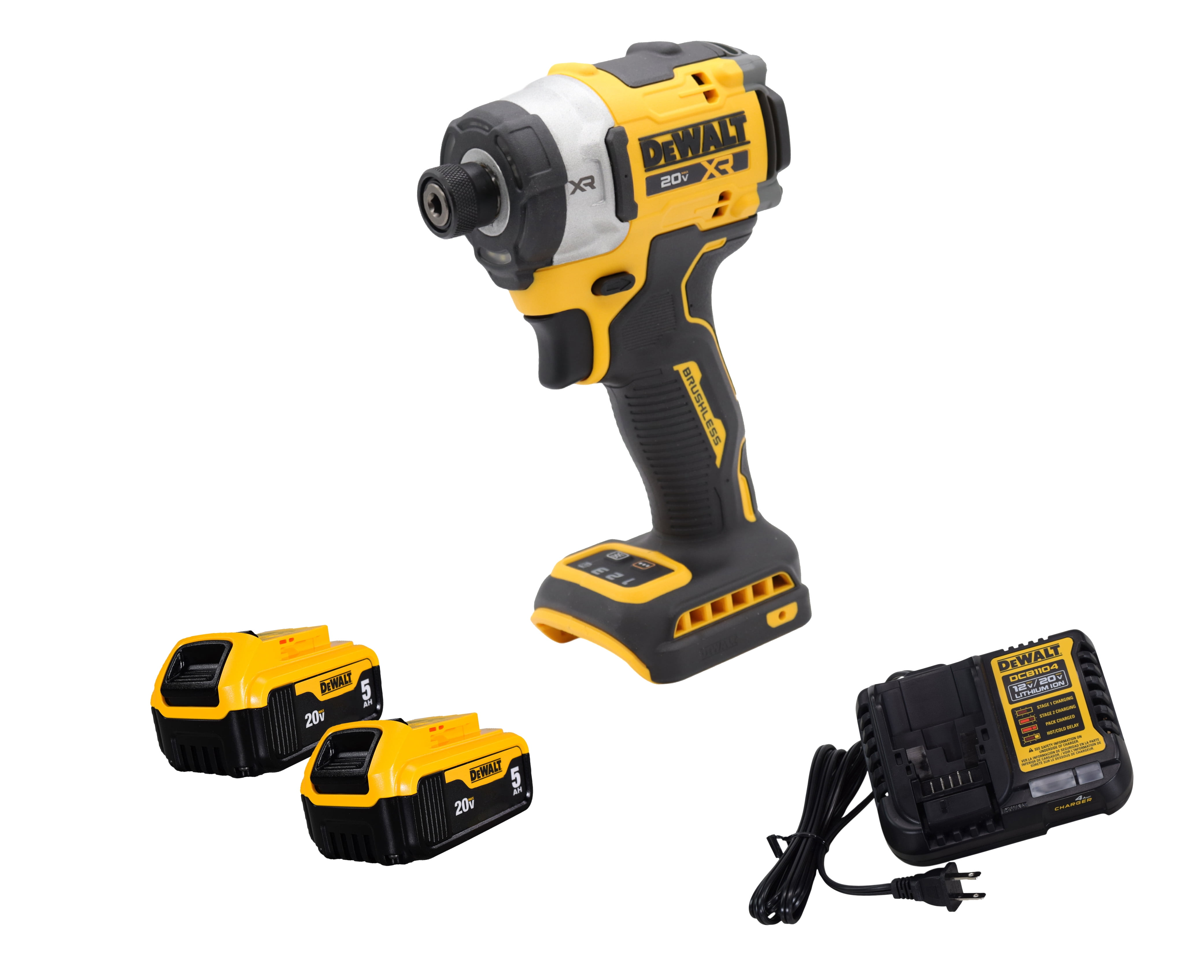 DeWalt DCF860B 20V 1/4" Cordless Impact Driver w/ (2) 5Ah Batteries, & Charger