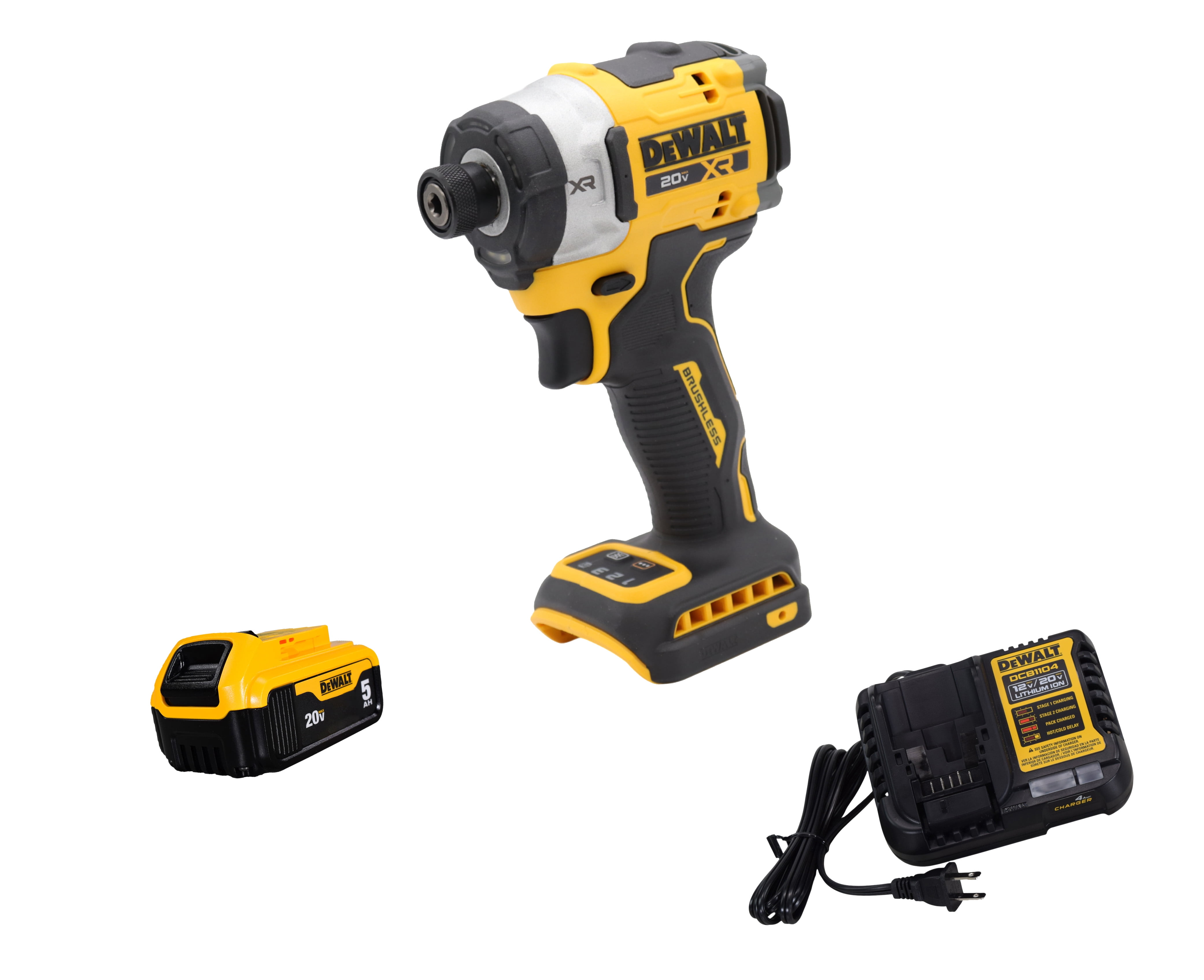 DeWalt DCF860B 20V MAX XR 1/4" Cordless Impact Driver with 5Ah Battery & Charger