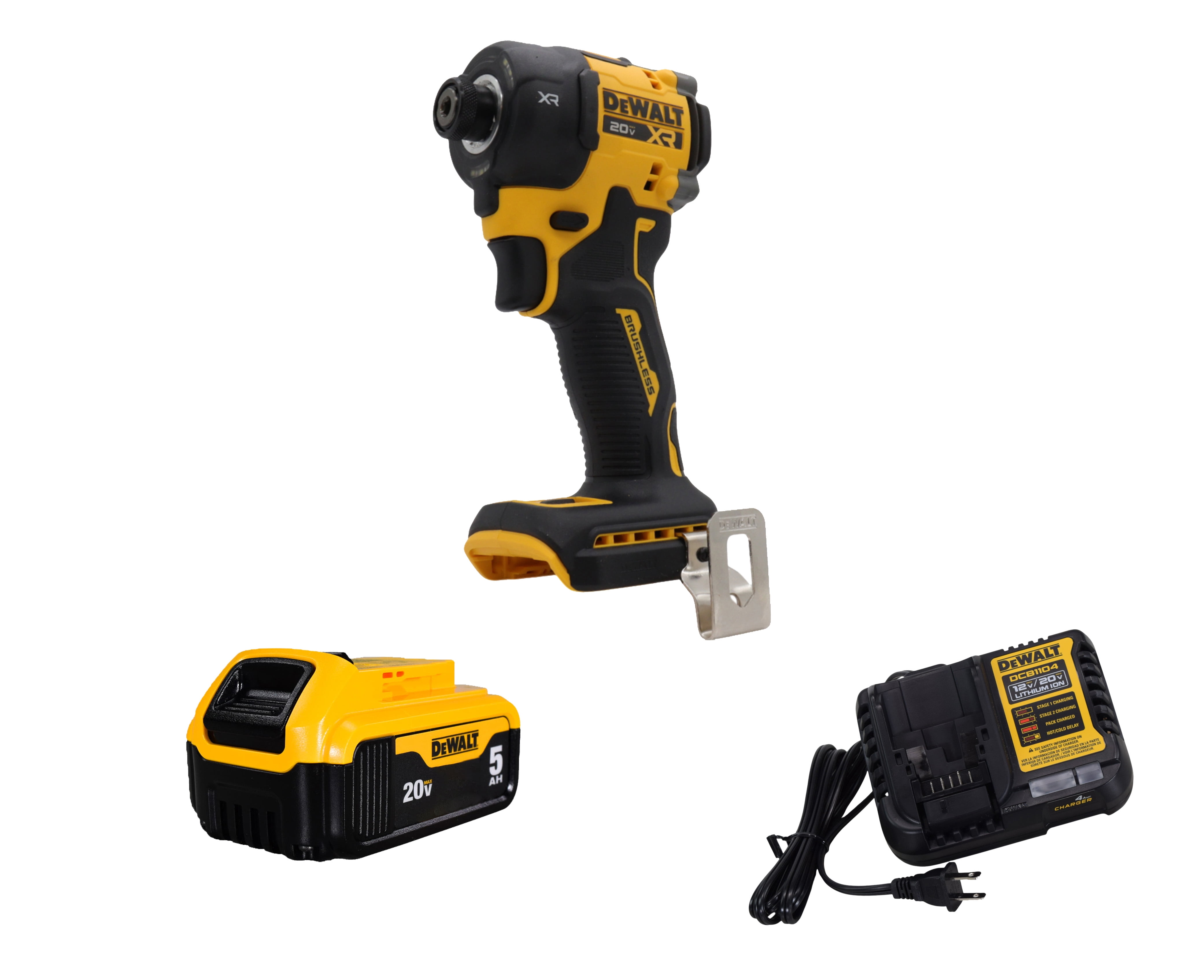 DeWalt DCF870B 20V Cordless Hydraulic Impact Driver with 5Ah Batteries & Charger