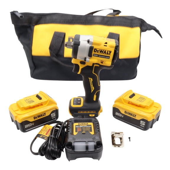 DeWalt DCF921P2 20V Cordless 1/2" Impact Wrench Kit w/2 Batteries, Charger & Bag