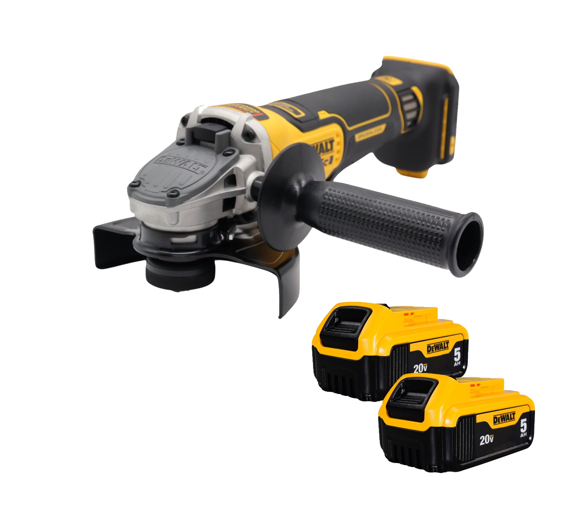 DeWalt DCG410 20V XR 4-1/2" - 5" Cordless Angle Grinder with (2) 5.0Ah Batteries