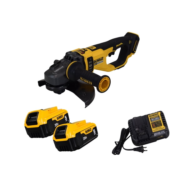 DeWalt DCG460B 60V 7" - 9" Cordless Angle Grinder w (2) 5Ah Batteries, & Charger