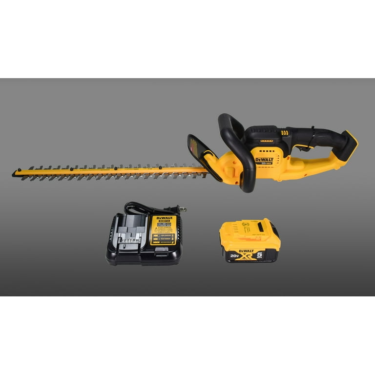 DEWALT 22 in. 20V MAX Lithium-Ion Cordless Hedge Trimmer with (1) 5.0Ah Battery and Charger Included DEWALT 22 in. 20V MAX Lithium-Ion Cordless Hedge Trimmer with (1) 5.0Ah Battery and Charger Included