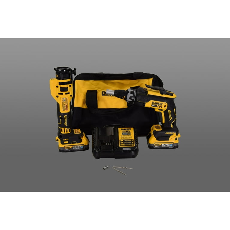 20-Volt MAX XR Lithium-Ion Cordless Drywall Screwgun/Cut-out Tool Combo Kit (2-Tool) with (2) Batteries 2Ah and Charger 20-Volt MAX XR Lithium-Ion Cordless Drywall Screwgun/Cut-out Tool Combo Kit (2-Tool) with (2) Batteries 2Ah and Charger