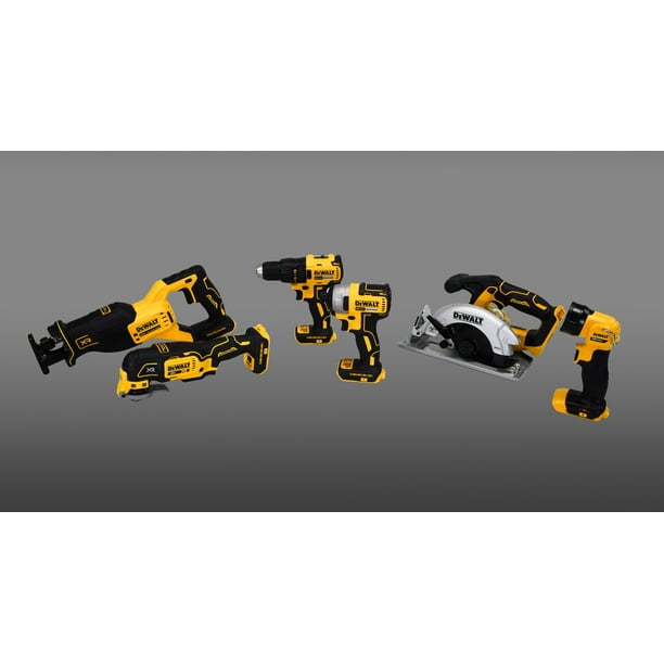 DeWalt DCK675D2 20V Cordless 6 Tool Combo Kit w Batteries Charger and Case
