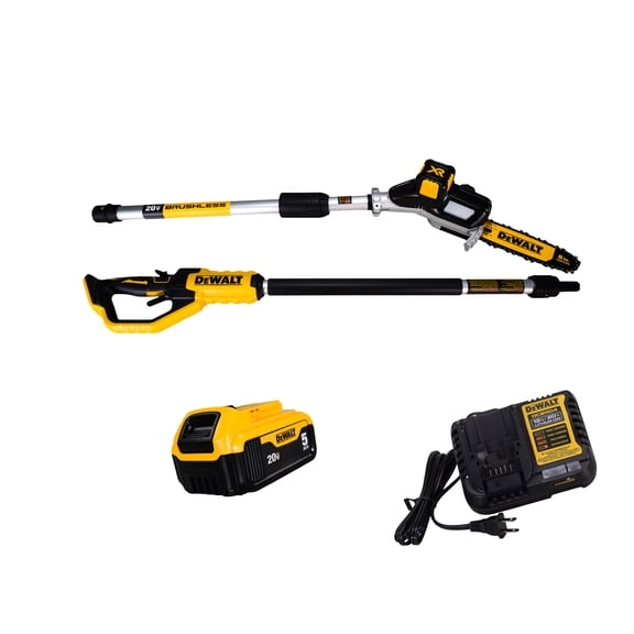 DeWalt DCPS620B 20V MAX XR 15 Ft. Cordless Pole Saw with 5Ah Batteries & Charger