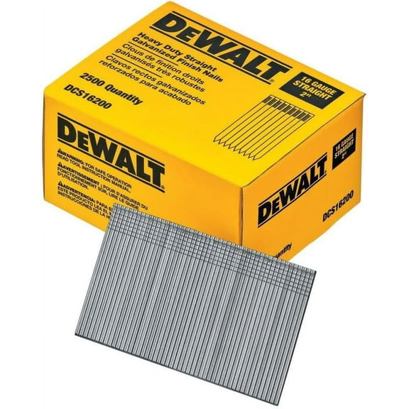 DeWalt DCS16200 2" 16 Gauge Heavy-Duty Straight Finish Nails