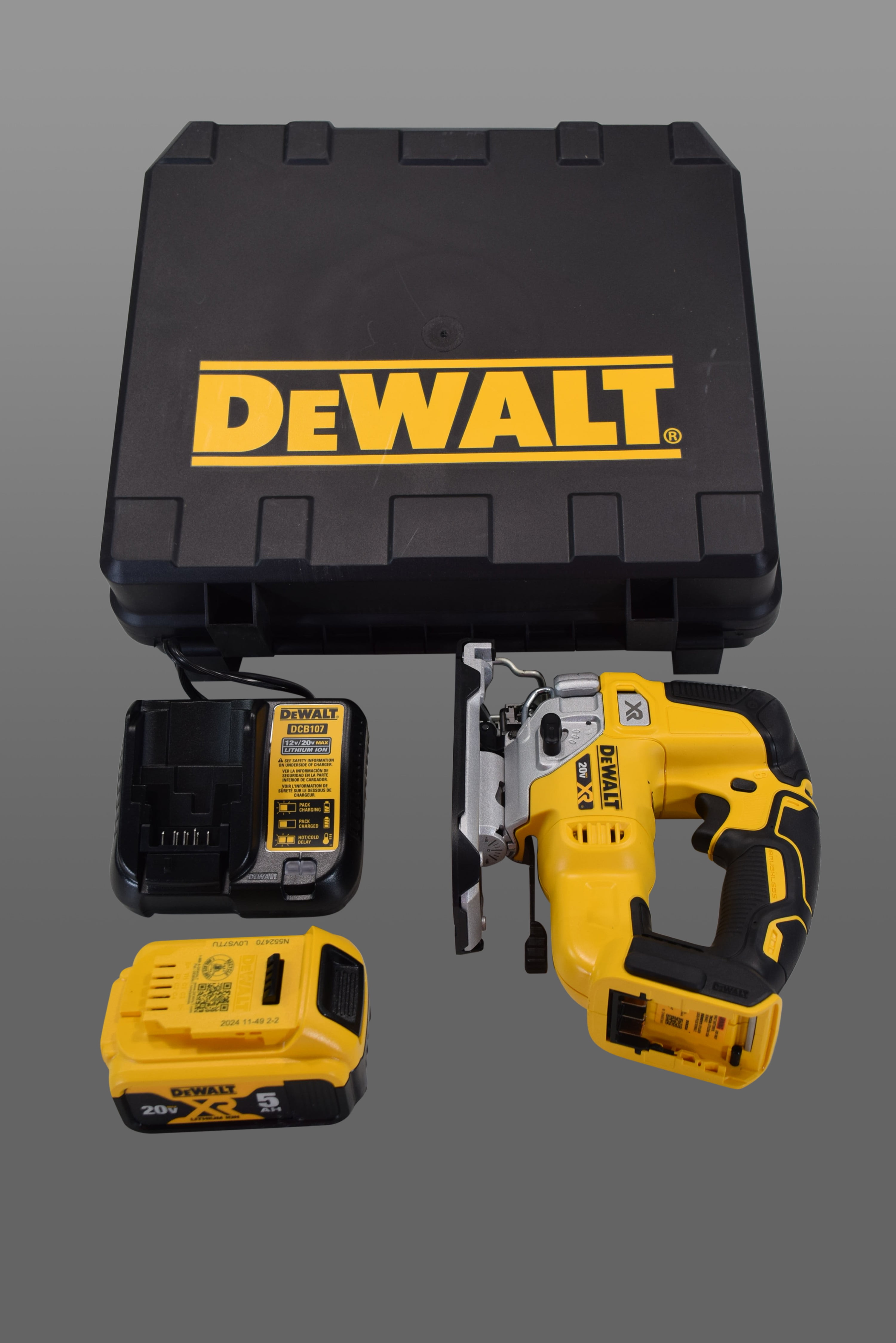 DeWalt DCS334P1 20V Max XR Cordless Jig Saw Kit with 5.0Ah Battery Charger Tool Case Walmart