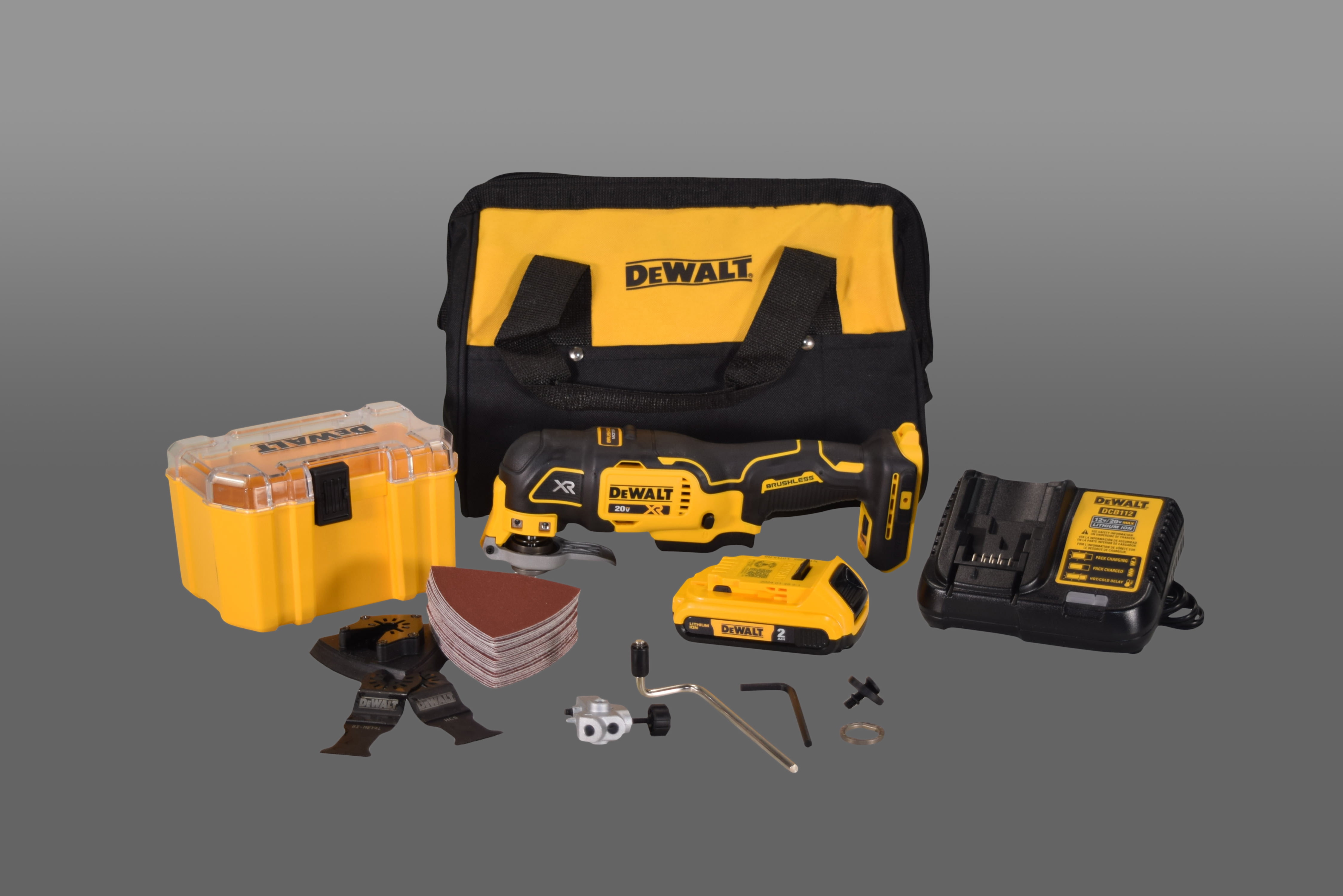 DeWalt DCS356D1 20V MAX XR Cordless Brushless 3 Speed Oscillating Multi Tool Kit with 1 20V 2.0Ah Battery and Charger
