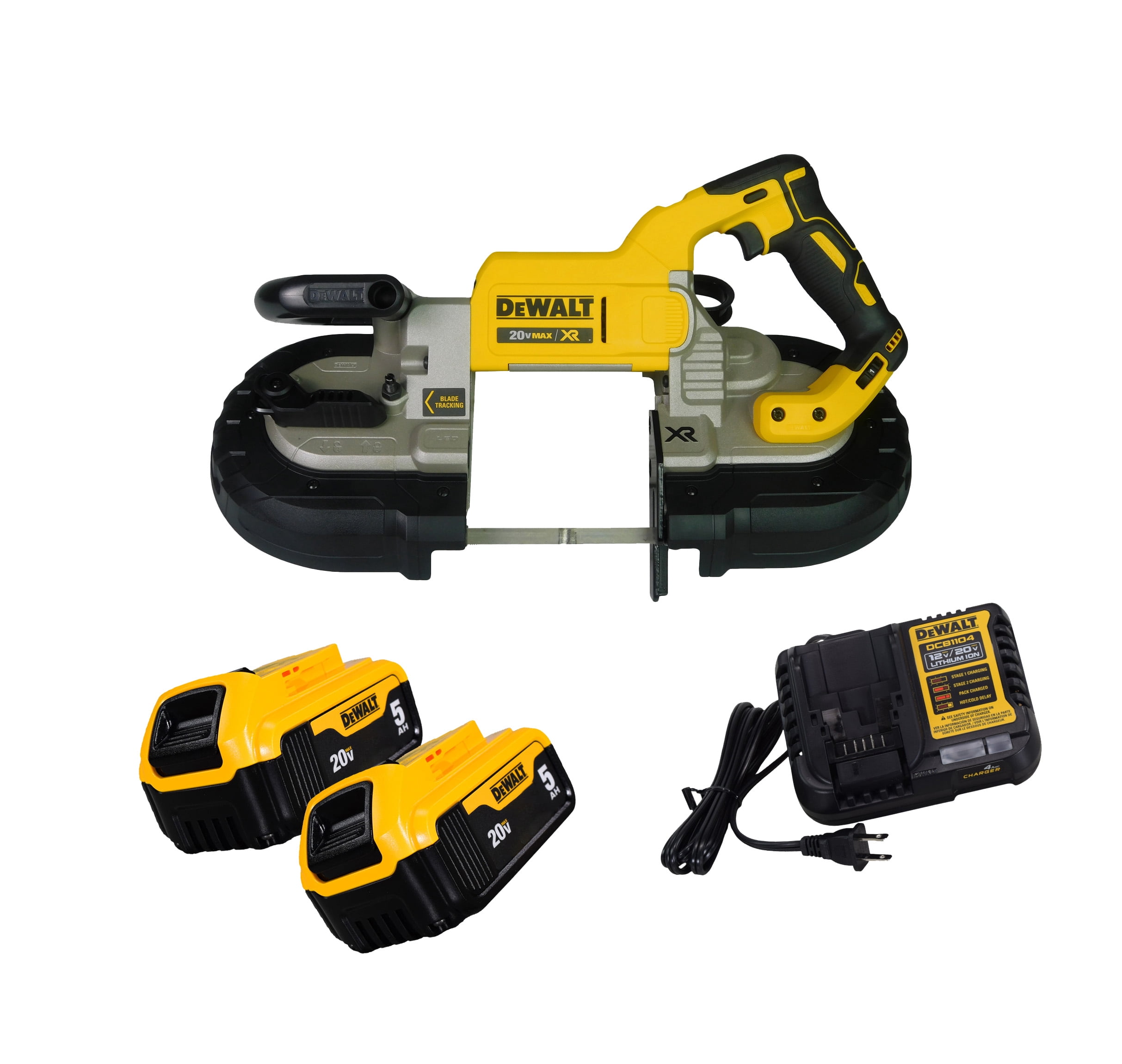 DeWalt DCS374B 20V Max Cordless Deep Cut Band Saw w (2) 5Ah Batteries, & Charger