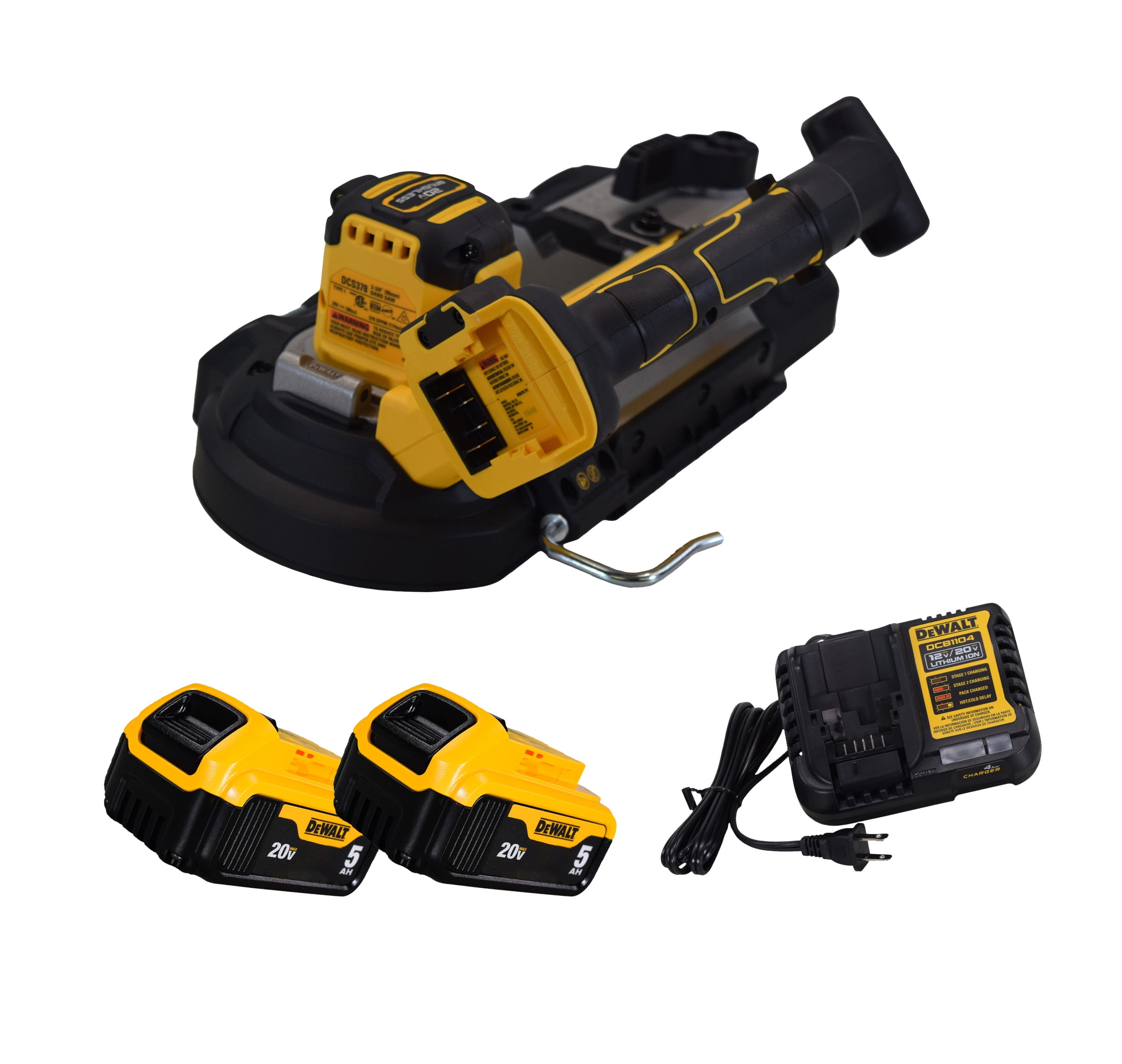 DeWalt DCS378B 20V MAX XR Cordless 3-3/8" Bandsaw w (2) 5Ah Batteries, & Charger